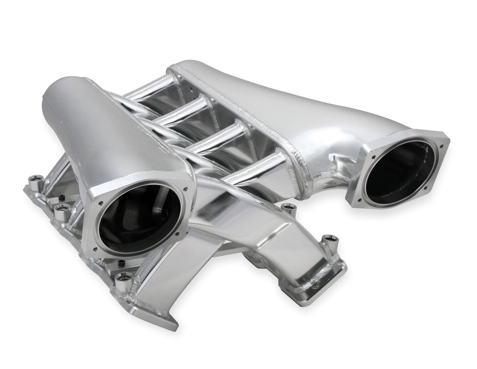HOLLEY SNIPER EFI FABRICATED INTAKE MANIFOLD DUAL PLENUM 102MM GM LS3/L92, TB SPACERS, AND