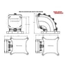 WILSON MANIFOLDS HI-BOOST 105MM BILLET V-BAND THROTTLE BODY 4150 FRONT/REAR BILLET ELBOW KIT