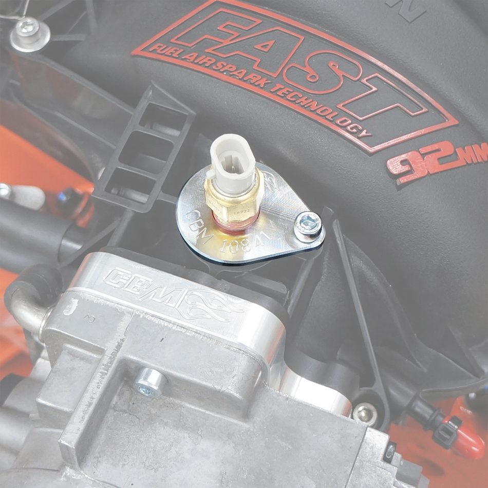 CBM MOTORSPORTS BILLET LS1, LS6, EGR DELETE PLUG WITH AIR TEMP SENSOR