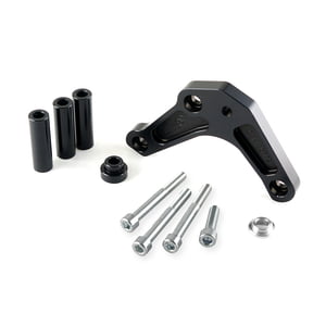 CBM MOTORSPORTS™ LS POWER STEERING DELETED HIGH MOUNT IDLER PULLY BRACKET CAMARO BLACK