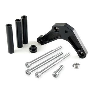 CBM MOTORSPORTS™ LS POWER STEERING DELETED HIGH MOUNT IDLER PULLY BRACKET TRUCK BLACK