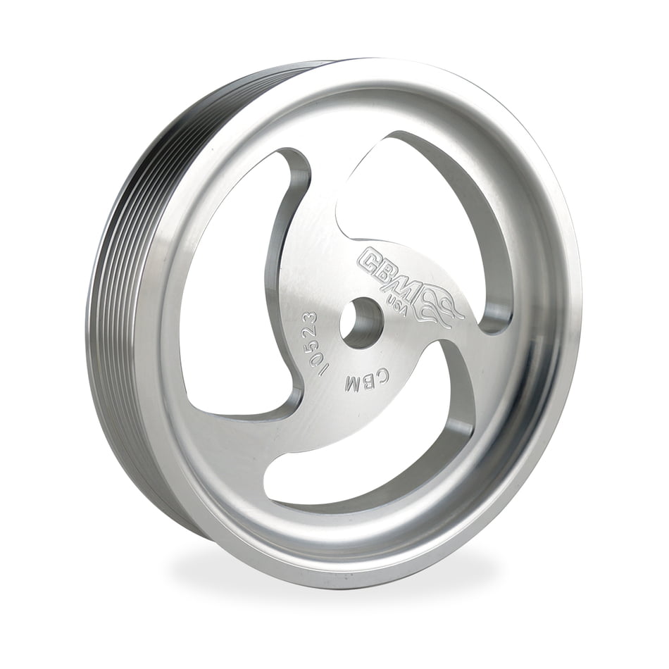 CBM MOTORSPORTS™ 8 RIB .660 SHAFT BILLET LS POWER STEERING PULLEY