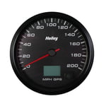 HOLLEY 4-1/2" ANALOG STYLE STANDALONE SPEEDOMETER 200 MPH BLACK FACE WITH GPS