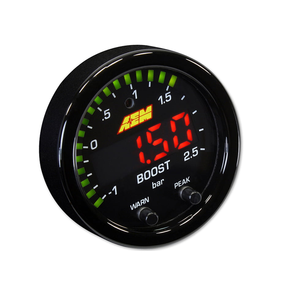 AEM PERFORMANCE ELECTRONICS X-SERIES BOOST PRESSURE GAUGE 35PSI / 2.5 ...