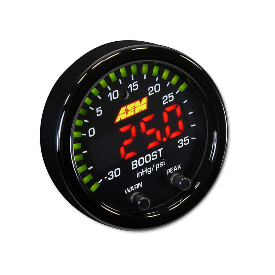 AEM PERFORMANCE ELECTRONICS X-SERIES BOOST PRESSURE GAUGE 35PSI / 2.5 ...