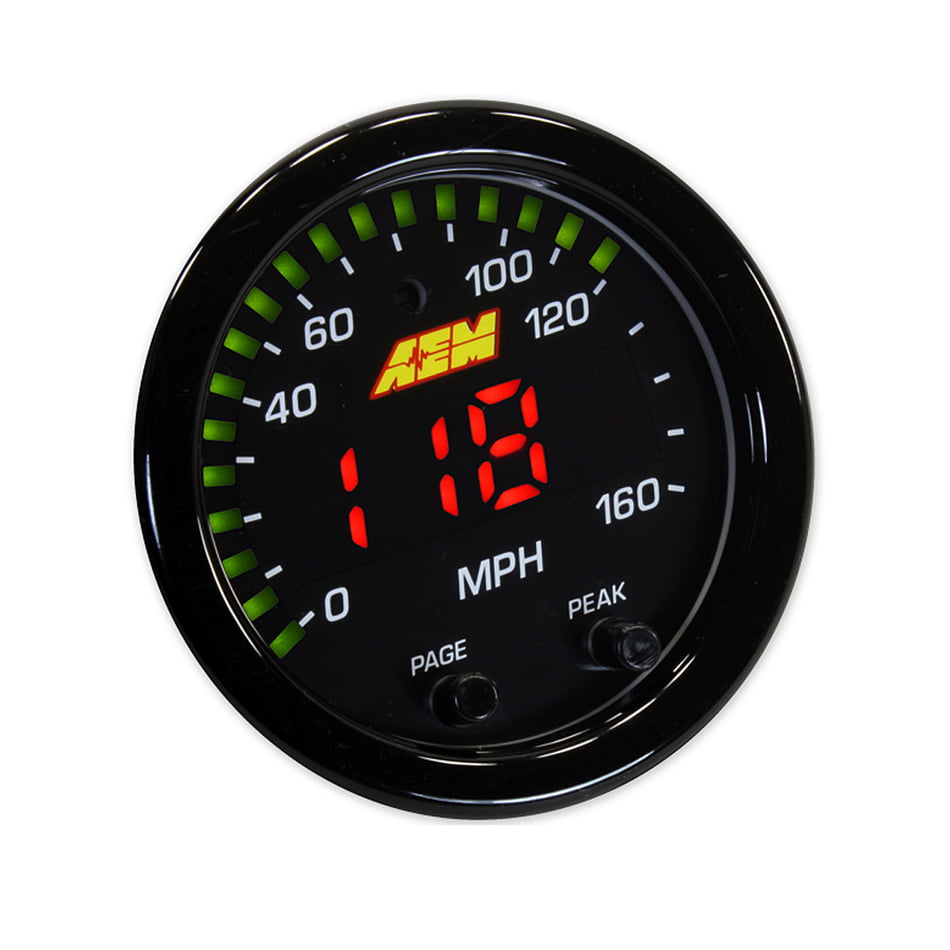 Aem Performance Electronics X-series Gps Speedometer Gauge 0-160 Mph