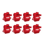 MSD PRO POWER GM LS1/LS6 COILS, 8-PACK, RED