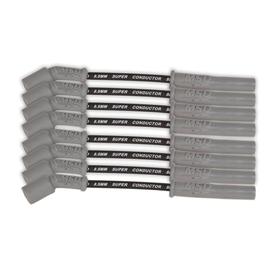 MSD 8.5MM SUPER CONDUCTOR SPARK PLUG WIRE SET, GM GEN V LT1/LT4 BLACK