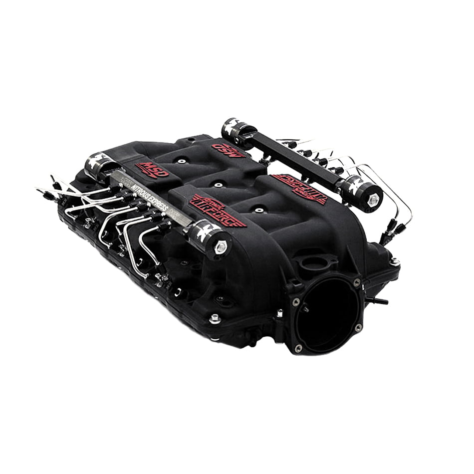NITROUS EXPRESS MSD AIRFORCE 103MM INTAKE MANIFOLD WITH NITROUS EXPRESS MSD AIRFORCE 103MM INTAKE MANIFOLD WITH