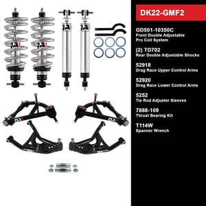 QA1 LEVEL 2 DOUBLE ADJUSTABLE FRONT REAR DRAG RACE KIT FOR 70-81 GM F-BODY